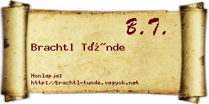 Brachtl Tünde névjegykártya